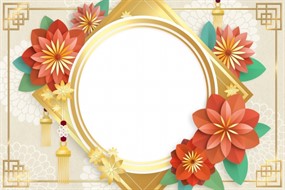 韩式新年边框PS素材